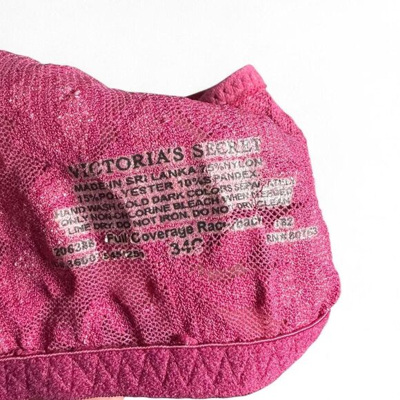 Victorias Secret Burgundy Full Coverage Racerback Bra Size 34C - Picture 5 of 5